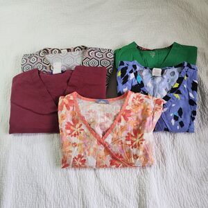 Women's Scrub Top Size M Lot of 5